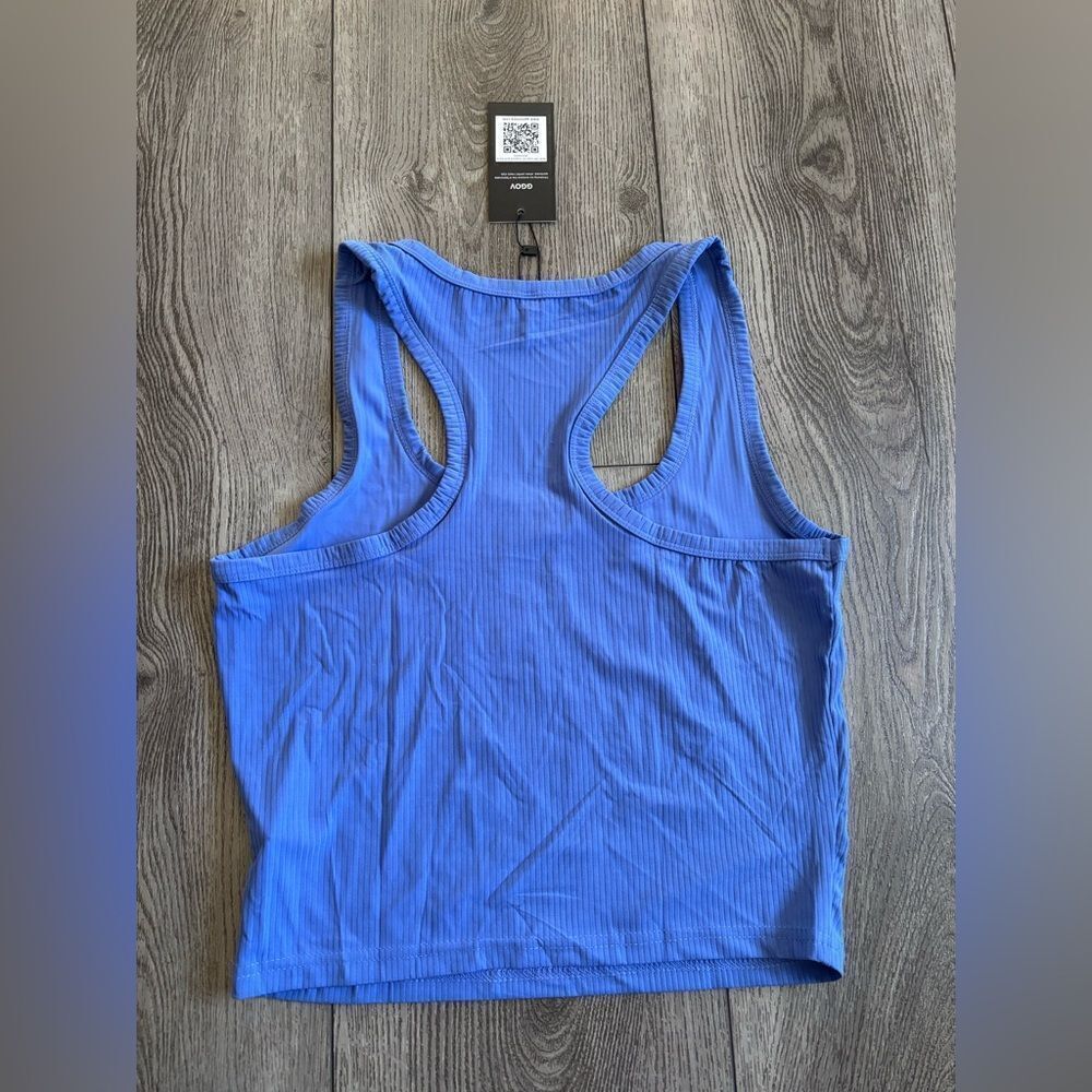 GGOV Blue Ribbed Tank Top - Picture 2 of 3